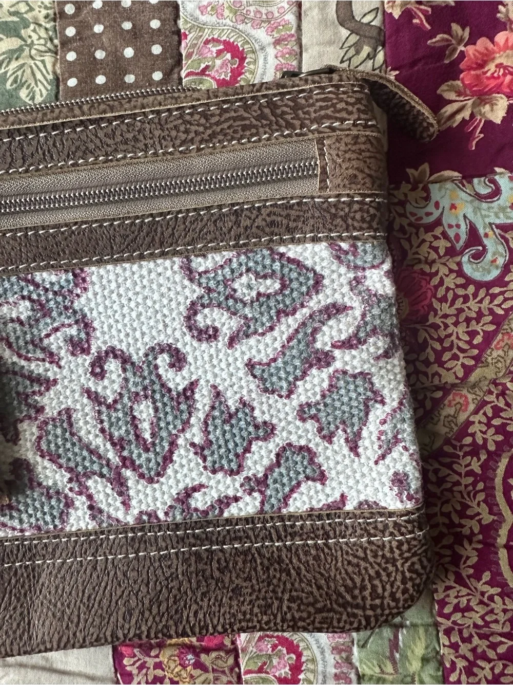 Myra Bag Paisley Patterned Wristlet Clutch with Tassel